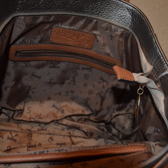 Treska Silver & Brown Studded Shoulder Bag - NWOT - Picture 14 of 16